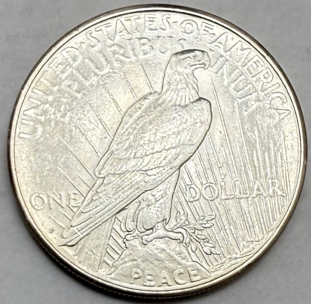 1934-D Peace Silver Dollar AU/BU Details