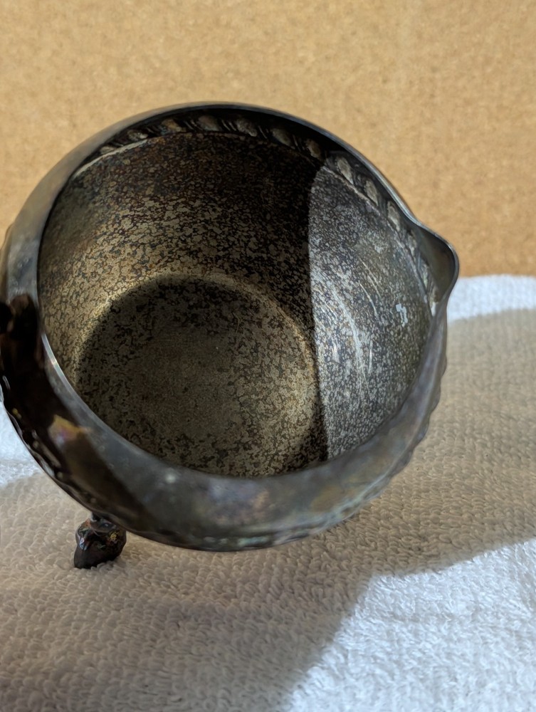 Vintage Footed Crosby Silver Plated Creamer