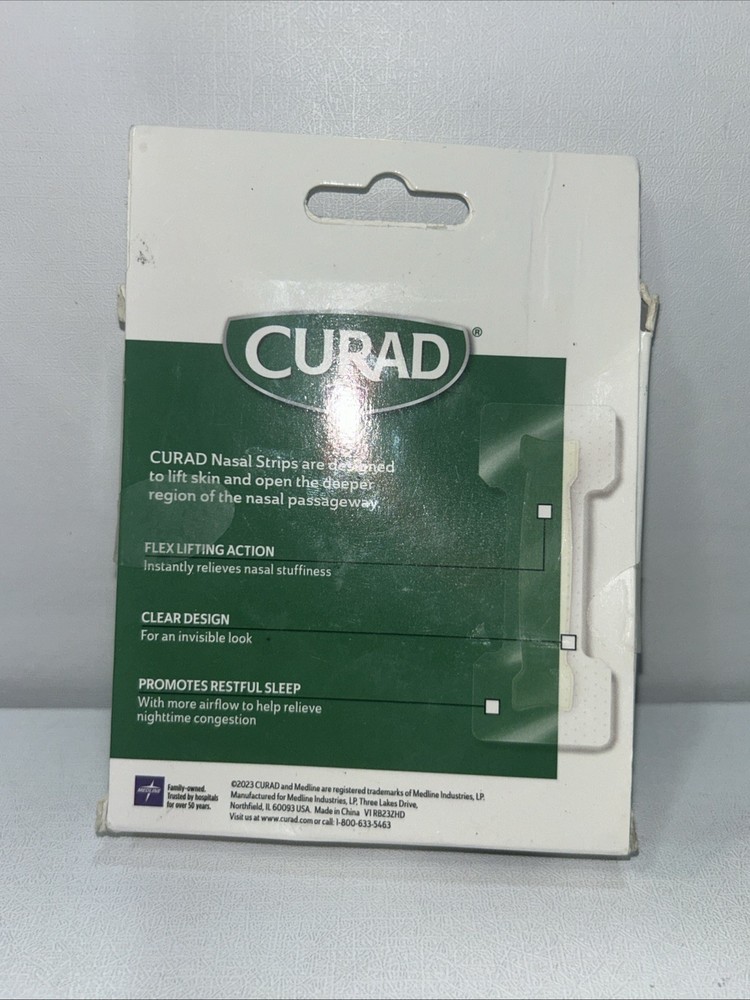 Sealed Curad Breathe Better Nasal Strips, 30 Count, Slightly Damaged Box