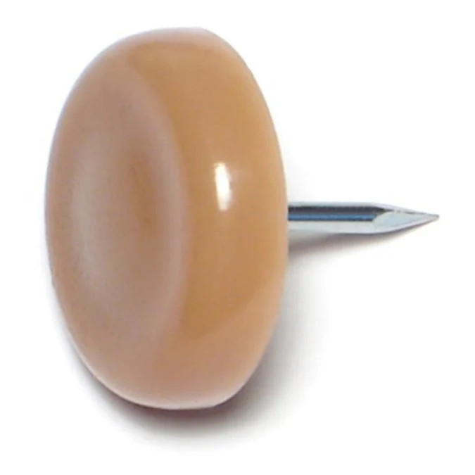 7/8" Beige Plastic Flat Head Tack Glides (12 pcs.)