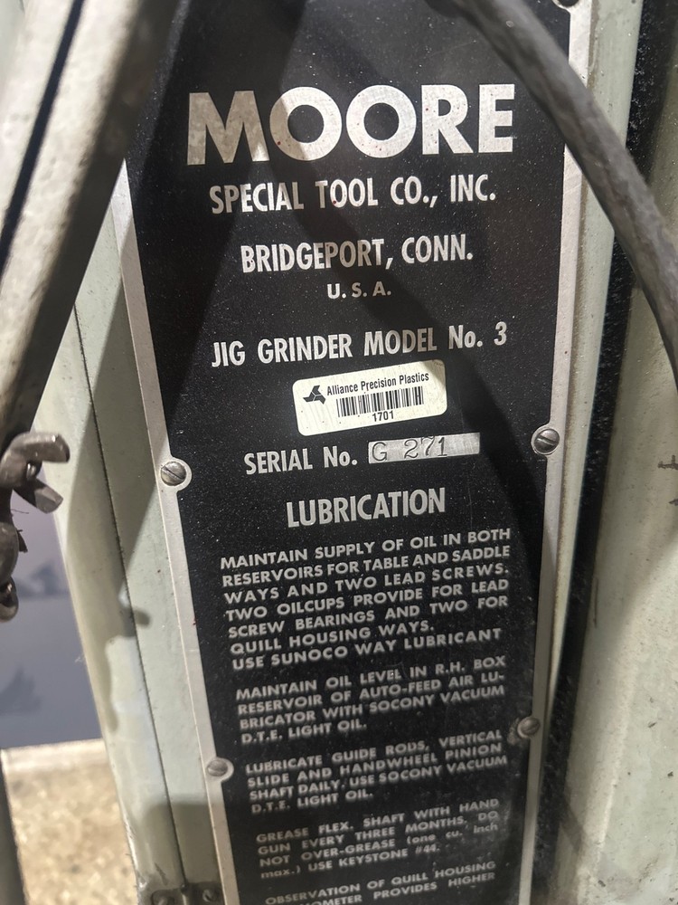 MOORE #3 JIG Grinder USED