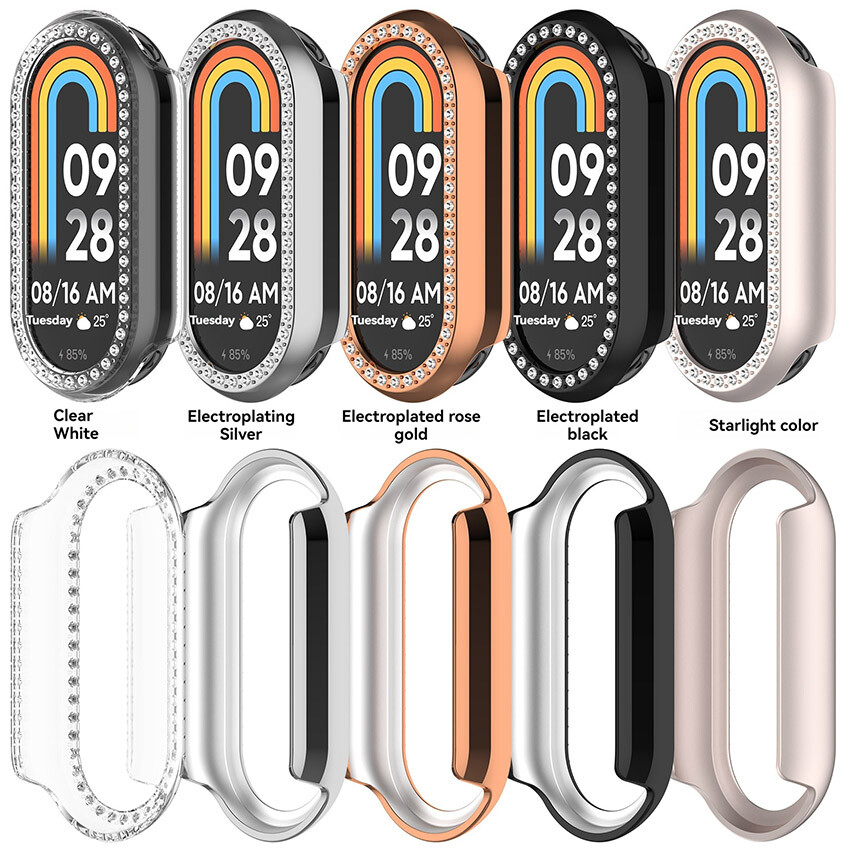 For MI Band 9 NFC Protective Case PC Half-Wrap Watch Case Hollowed Cover Shell