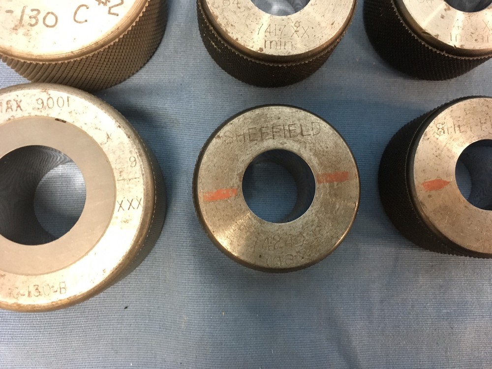 7 Various Sheffield Master Setting Rings For Air Spindle