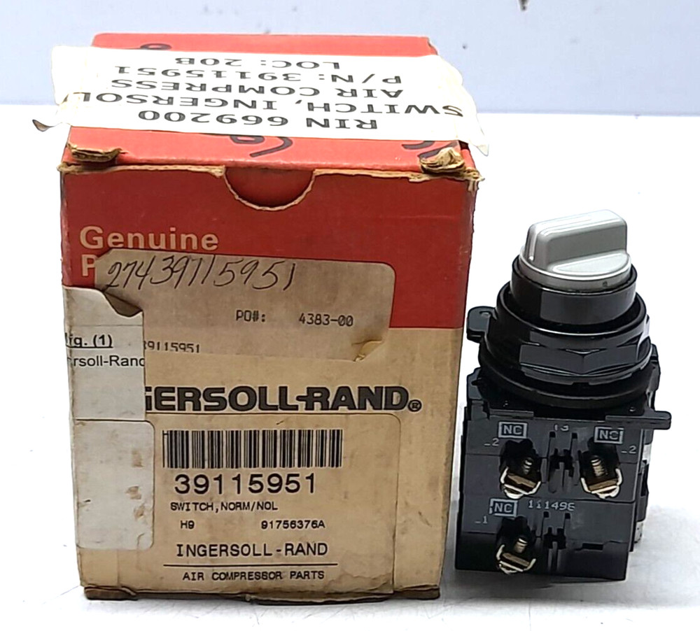 Ingersoll Rand 39115951 Normal Selector Switch