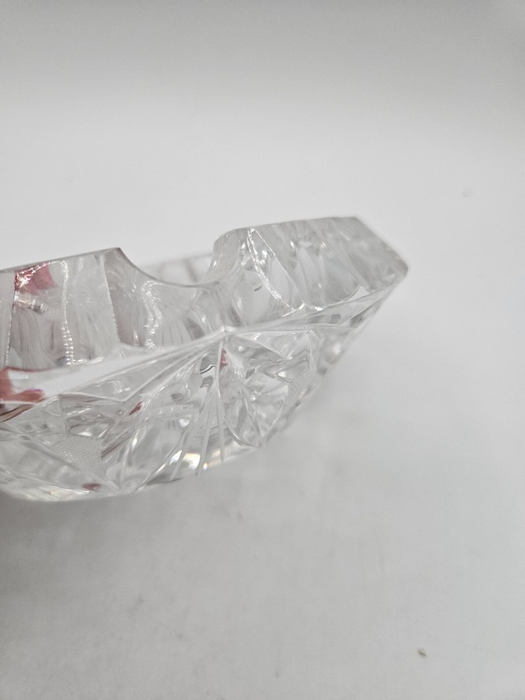 VTG. Clear Etched Glass Cigar Ashtray