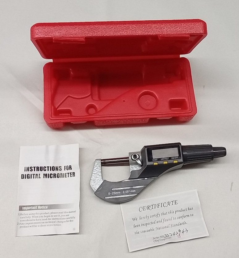 Digital Micrometer 0-25 mm 0.001 mm