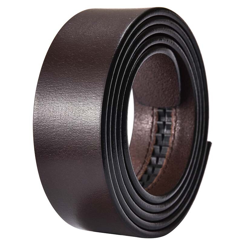 Replacement One Piece Genuine Leather Belt Automatic Strap Without Buckle 35mm