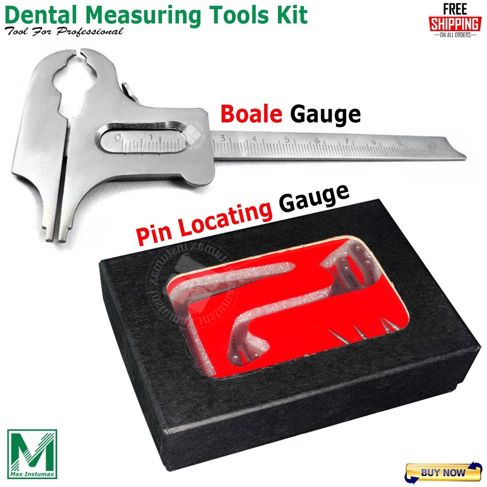 Orthodontic Dental Gauges Bracket Positioning Measuring Caliper Instruments Sets
