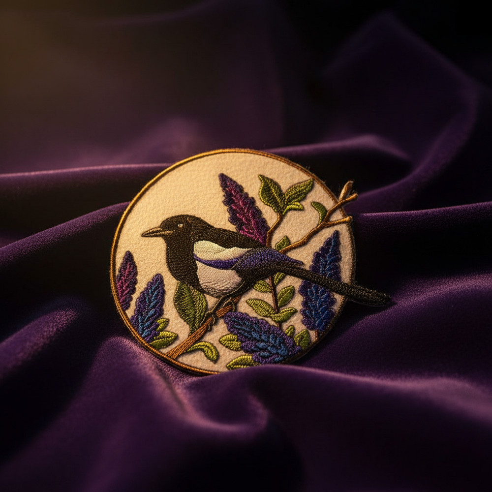 Magpie & Lupine Embroidered Patch