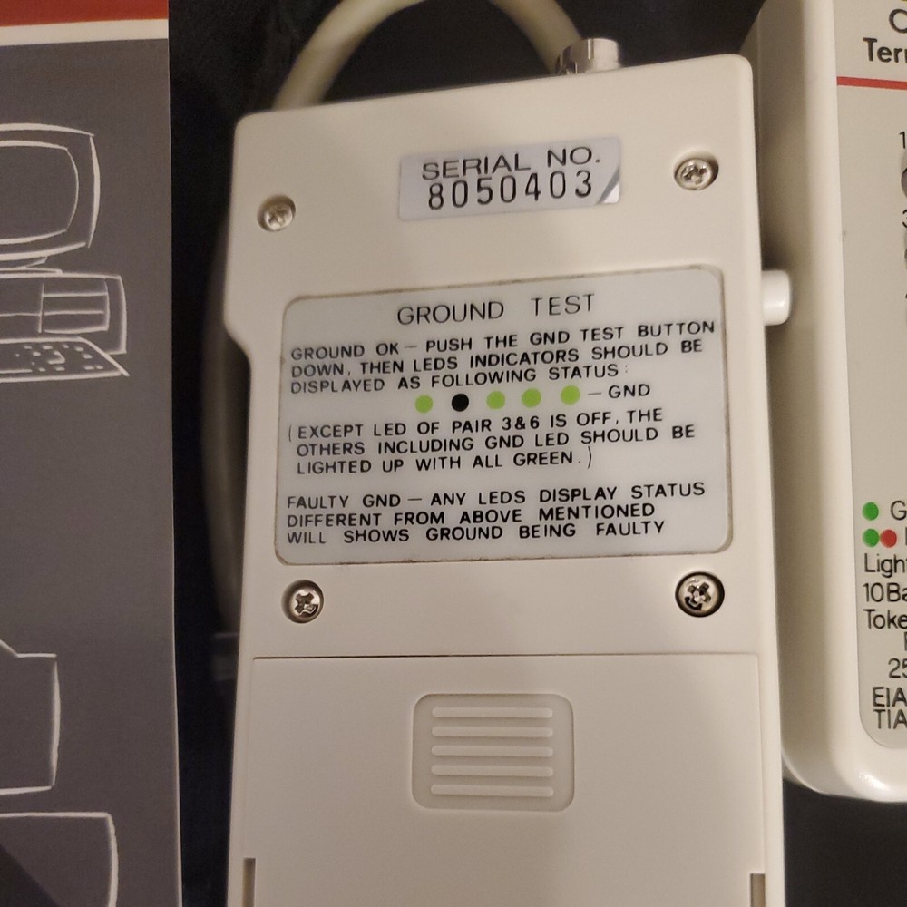 ENHANCED NETWORK CABLE TESTER NETWORK CABLE TERMINATOR MODEL #251452 IN ORIG BOX