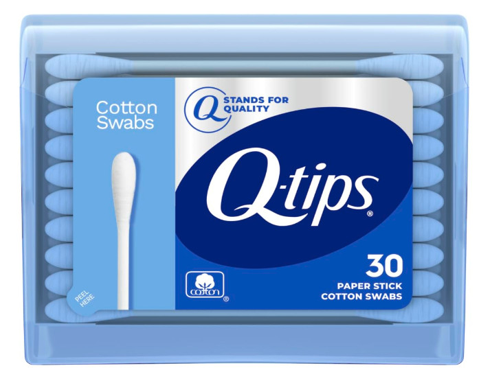 Q-tips Cotton Swabs Travel Pack 30 Count Blue Compact Size