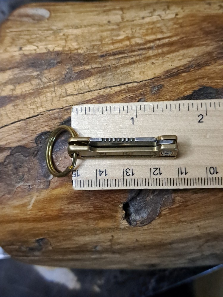 Super Mini Brass Keychain Knife