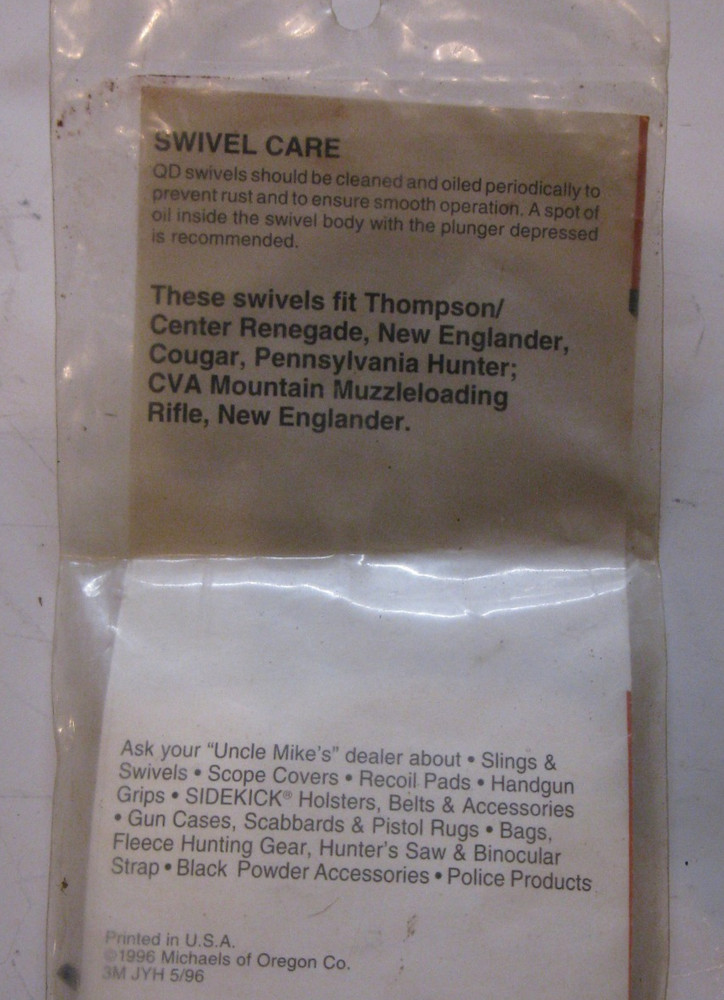 Muzzleloader Black Sling Swivels