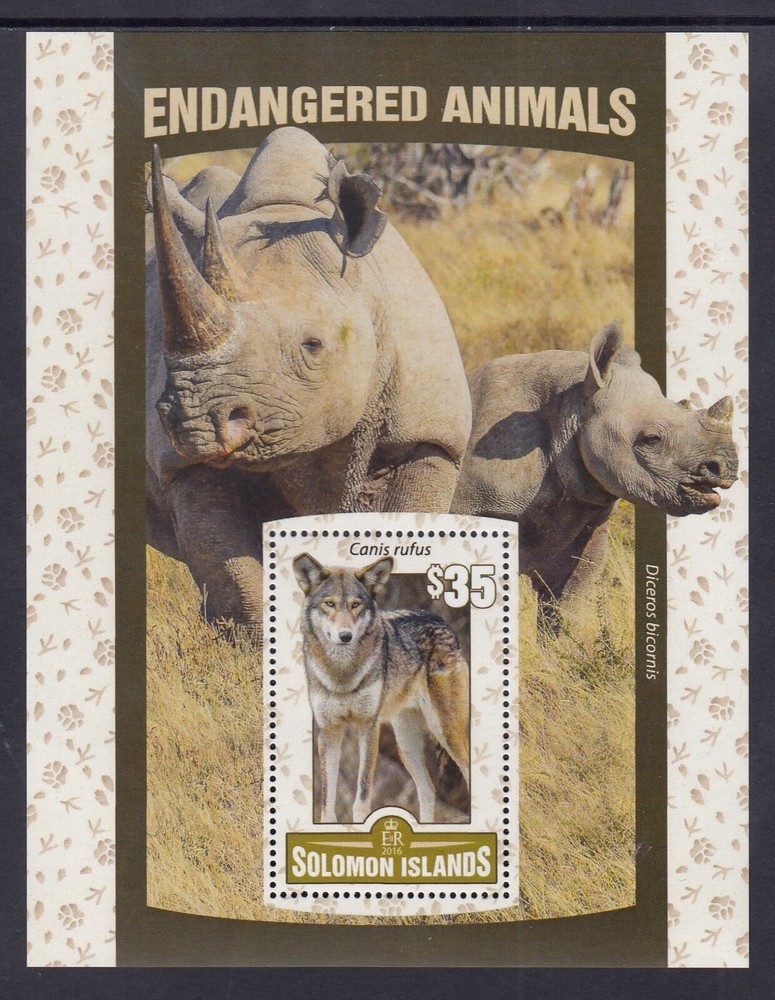 Solomon Islands: MUH Mini Sheet, 2016 $35.00 Endangered Animals