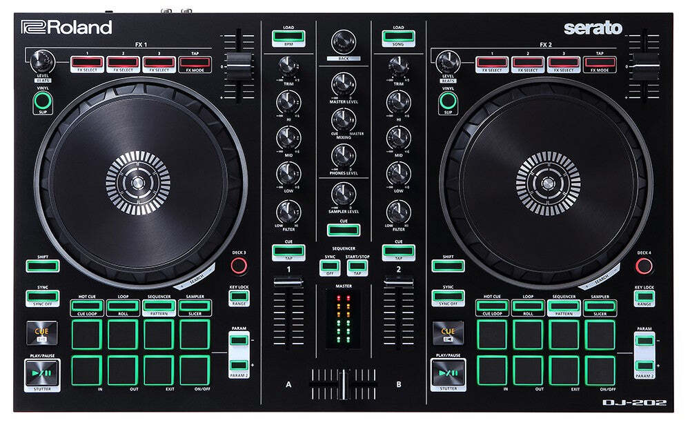 Roland DJ-202 DJ Controller with Serato DJ Pro