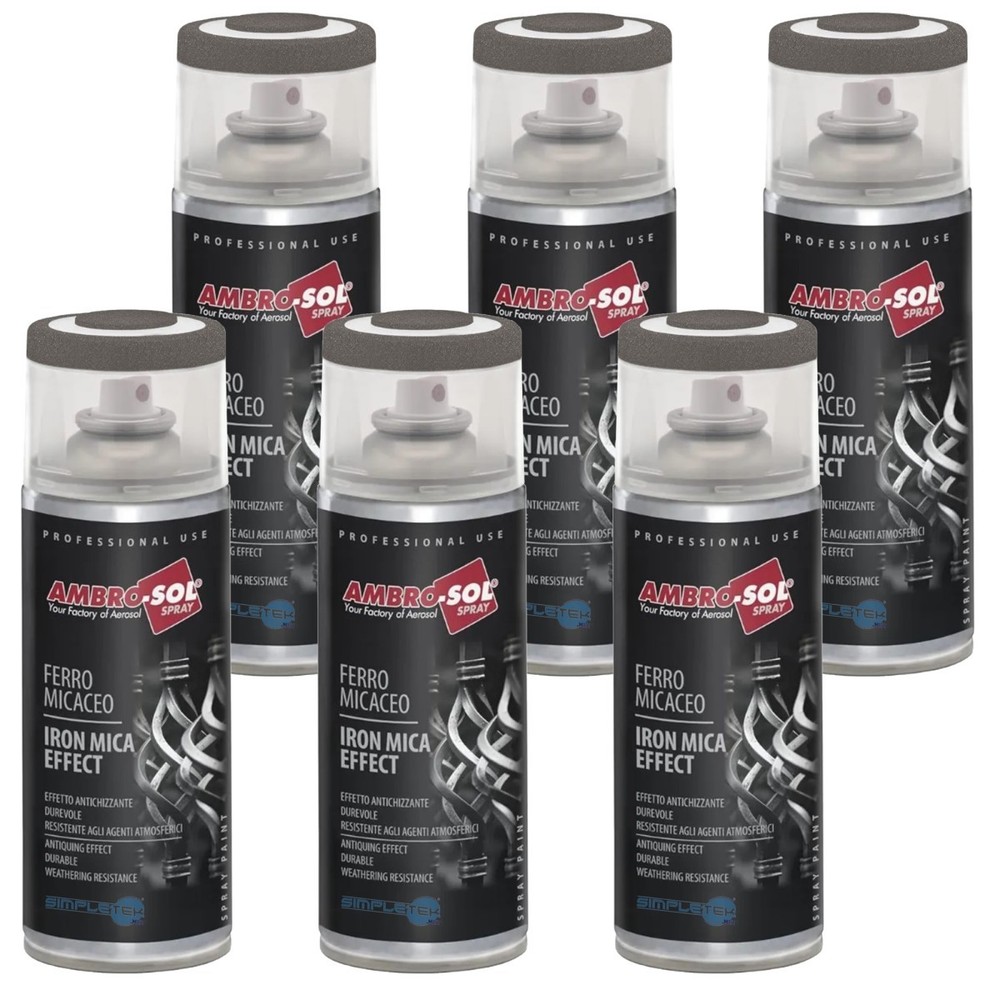 6x Spray Can Paint For Iron Black Graphite Railing Garage Gate_