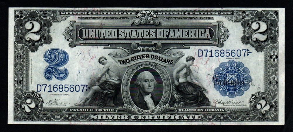 1899 $2 LARGE Size BEAUTIFUL XF+ Silver Certificate!