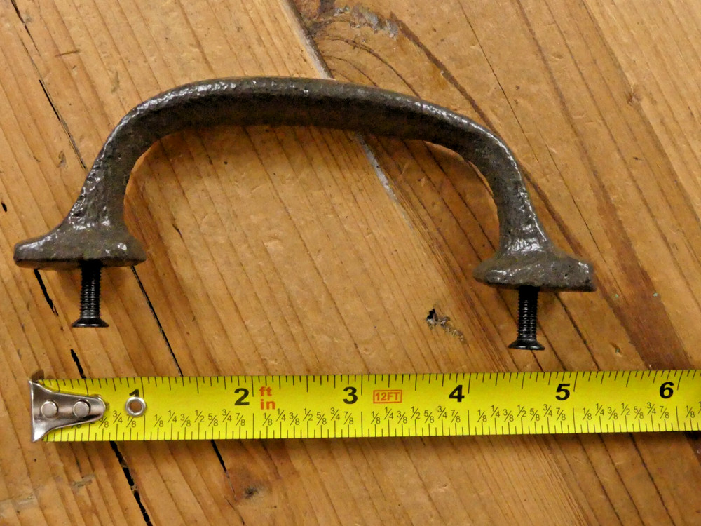 11 Cast Iron Handles Rustic Drawer Pulls 5" Long *Uneven Colors Chips*