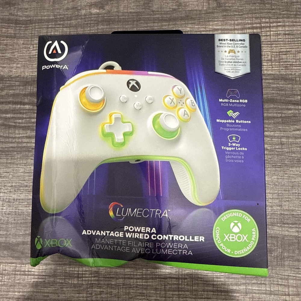 Power A Advantage Lumectra Wired Controller (White) - Xbox Series X Box Damage