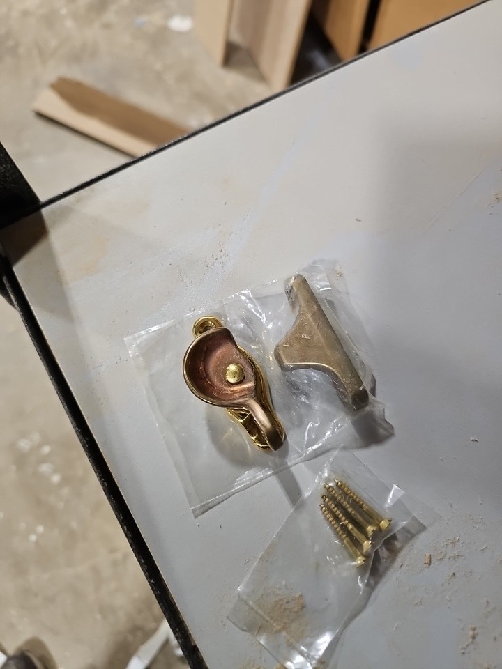 4 Latches Locks Window Security Brass