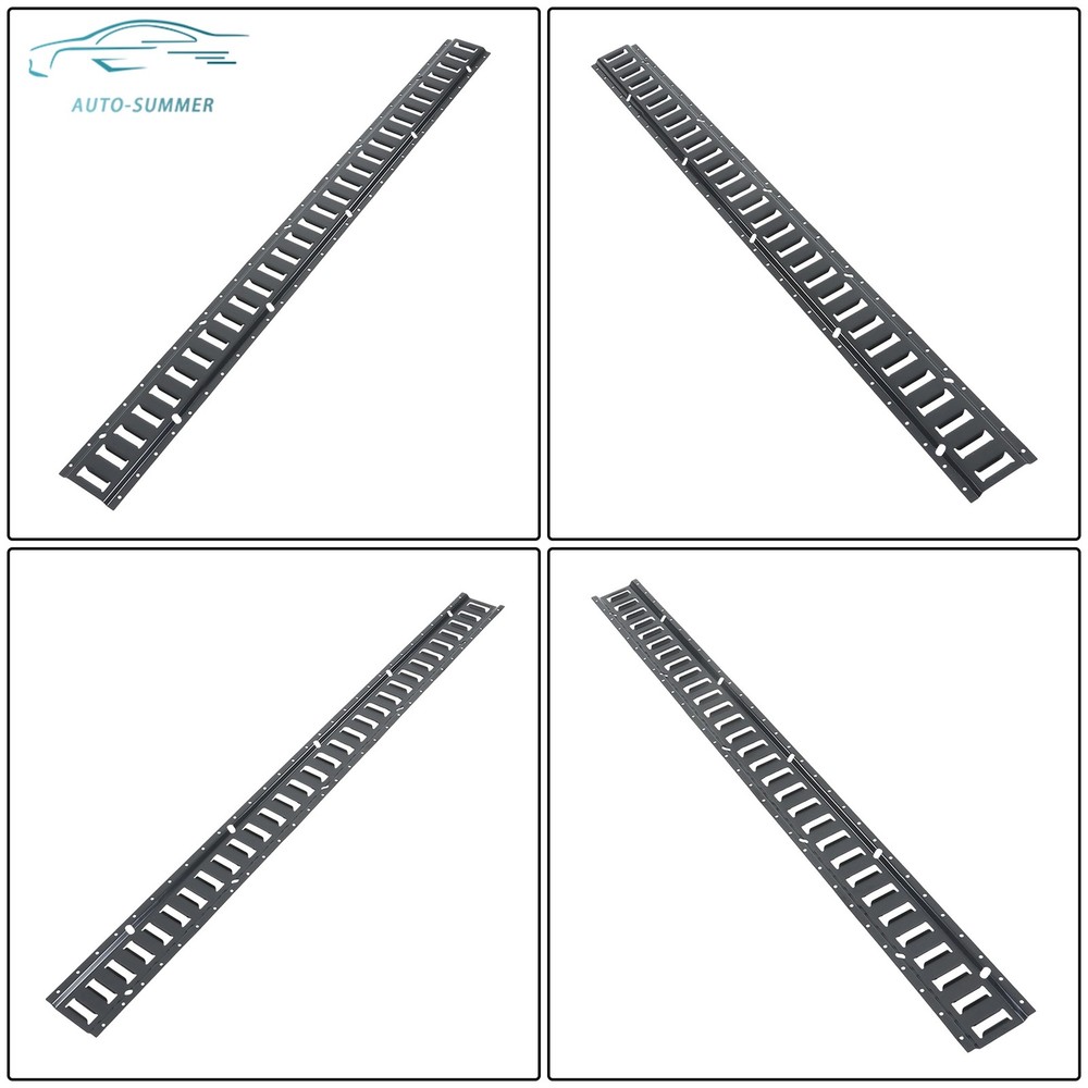 Secure Cargo 5' E Track Tie Down Rail System 28 Pack Black For Vans Trailers
