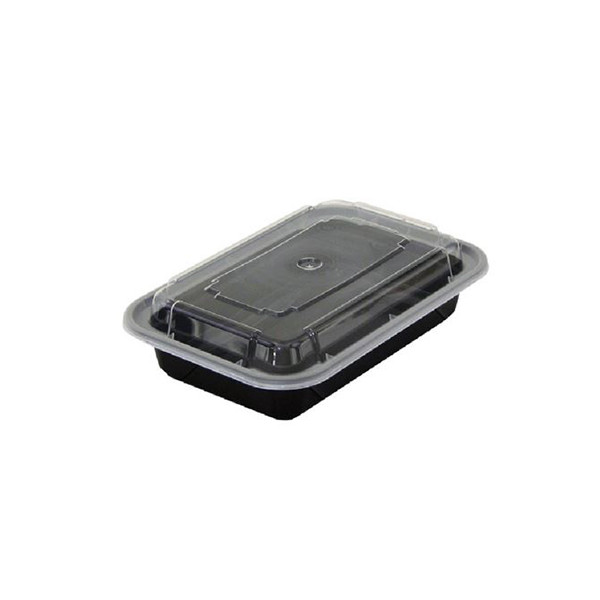 Pactiv 16 oz VERSAtainer Rectangle Meal Prep Container NC8168B, 150 per Case