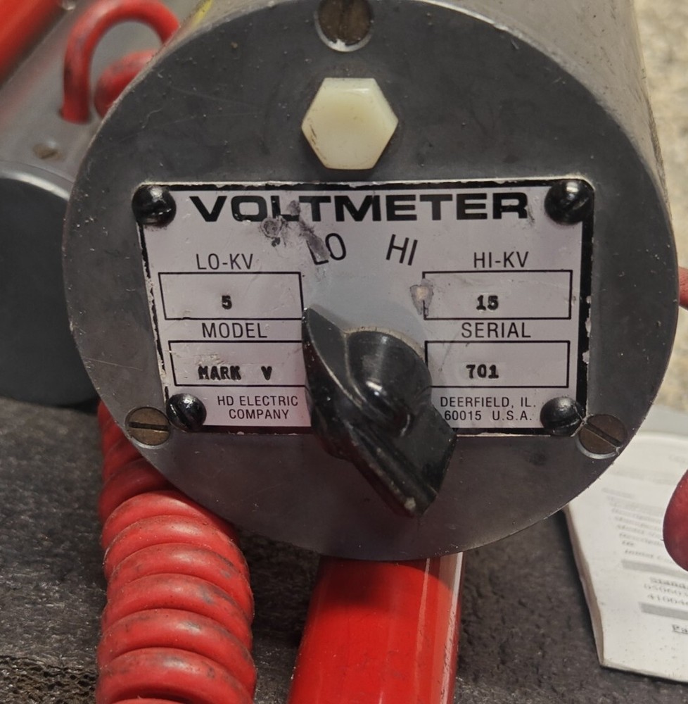 High Voltage Voltmeter/Phaser HD Electric Mark V Test Set