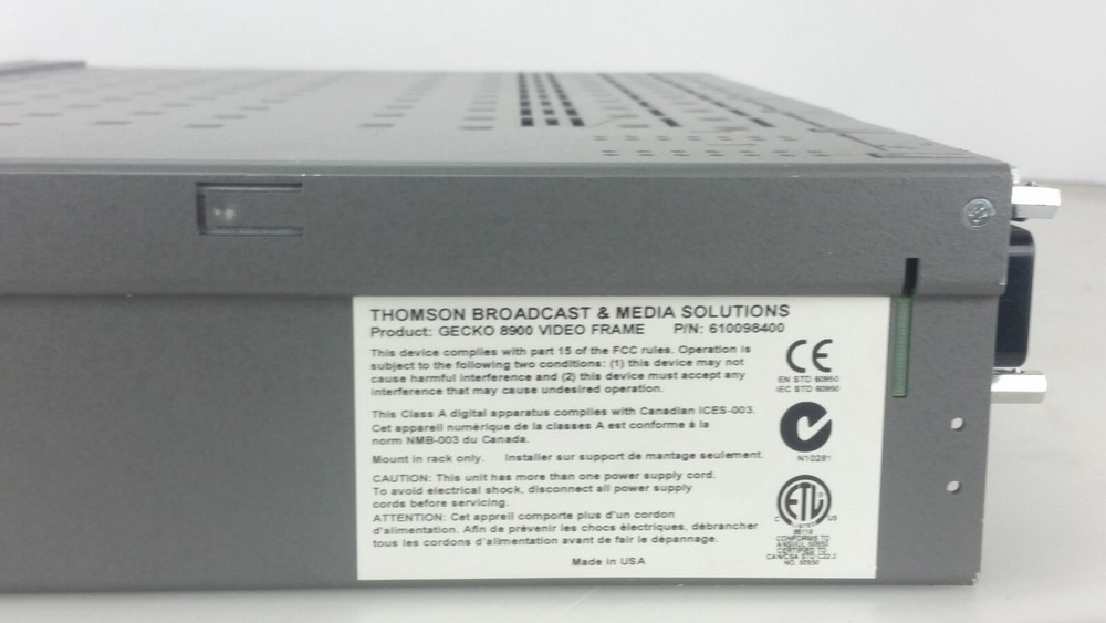 Grass Valley 8900 Series Chassis Signal Processing W/ Cards