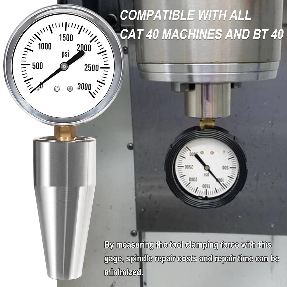 Spindle Drawbar Force Gauge Tester Checker Tool Replace For CAT 40-DFG-1