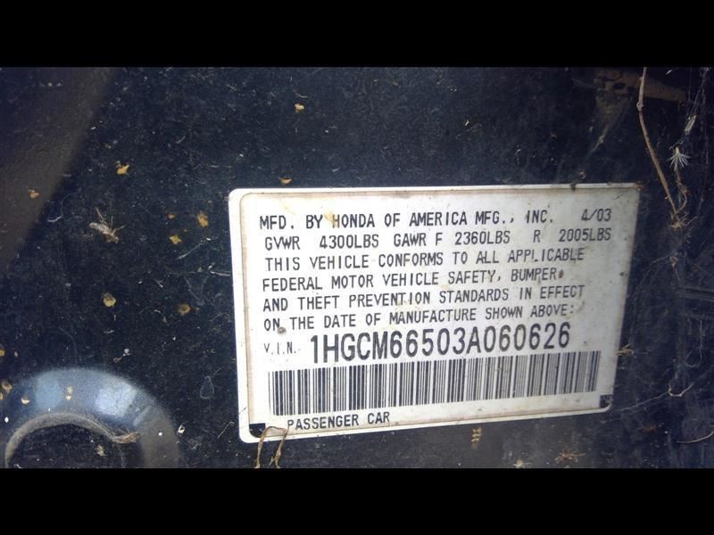 ACCORD 2003 Fuse Box Cabin 6829