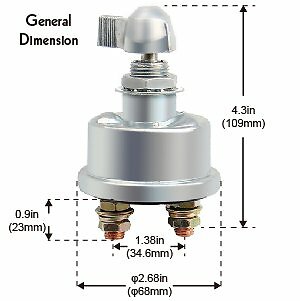 Battery Disconnect Switch 6276 Power Quick Cutoff Shut Master 12 Volt Heavy Duty