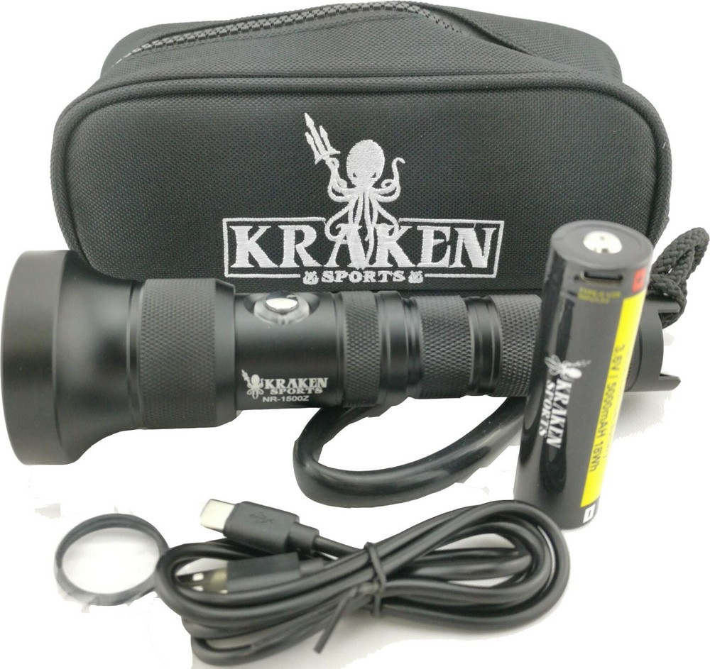 Kraken NR-1800Z Zoom Dive Light