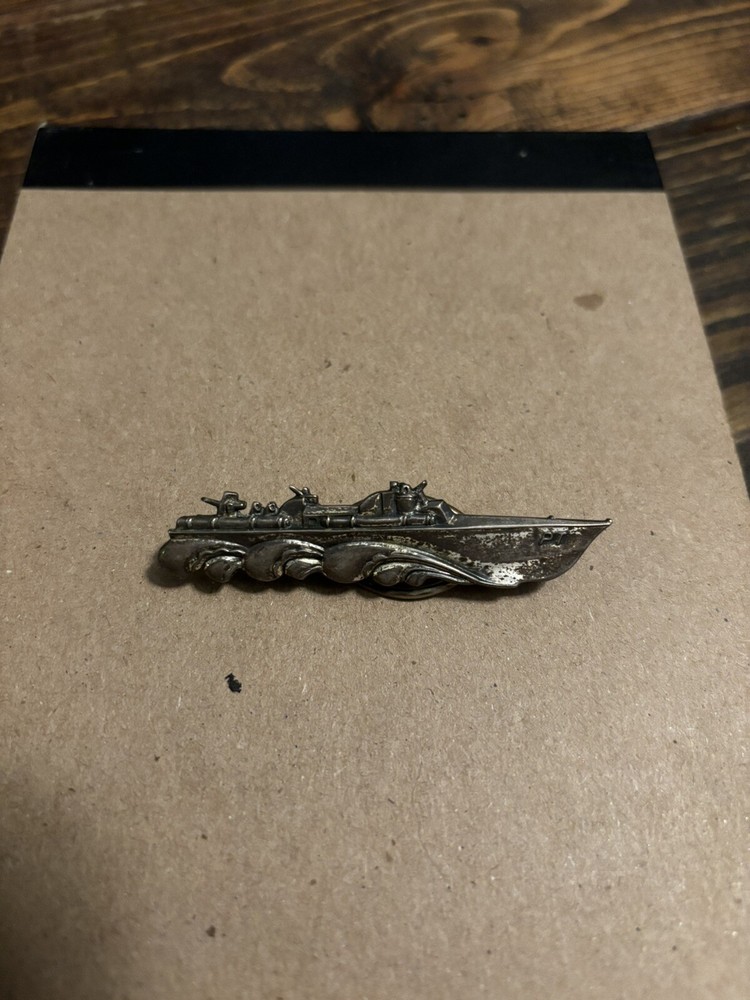 Navy Sterling Silver PT Boat Pin