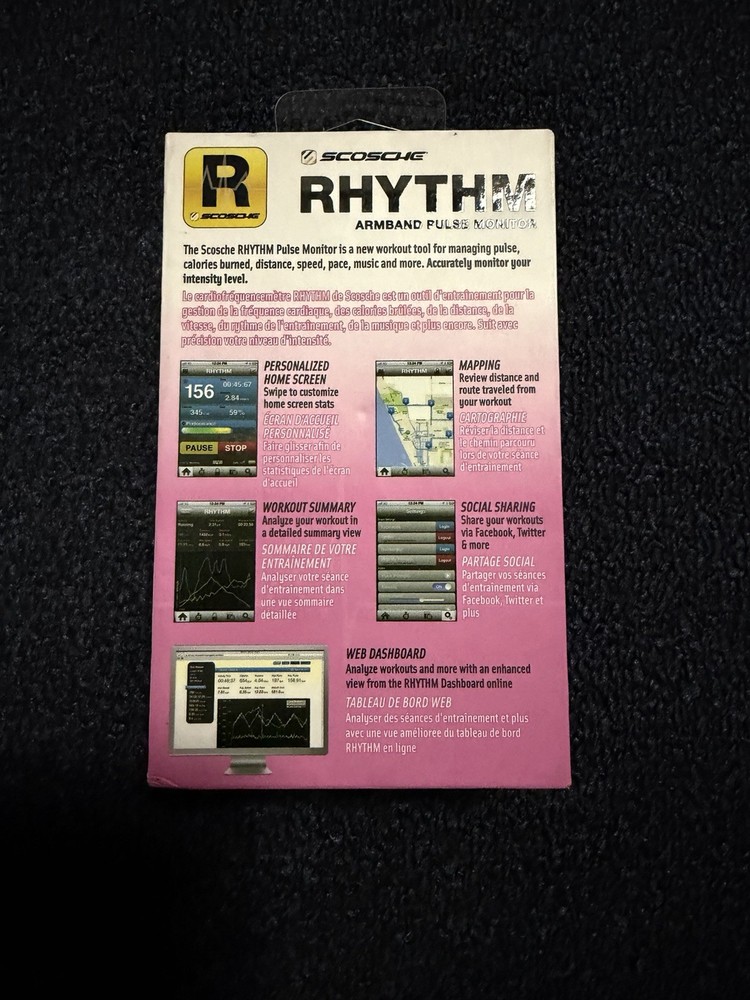 Scosche Rythm Pulse Monitor-Activity Tracker-Bluetooth