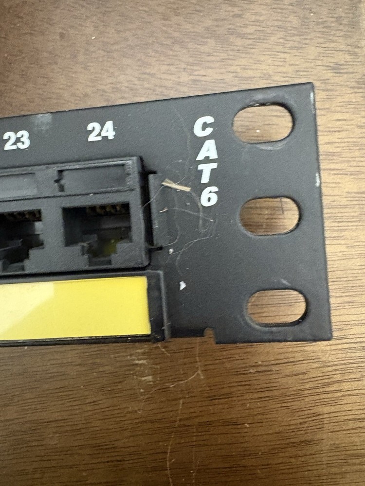 Ortronics Cat6 24-Port Patch Panel T568B Missing 13-18 Rack Mount