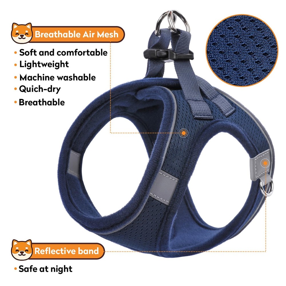 Dog Harness with Leash Set, No-Pull Step-in Reflective Pet Harness with 1 Lea...