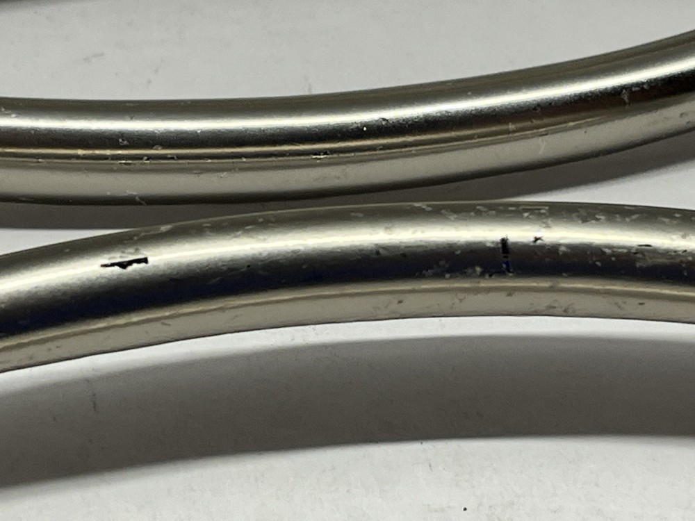 Vintage Lot (6) NOS Chrome Oval Fixed Drawer Pulls