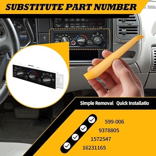 599-006 Heater A/C Climate Control Module Panel Compatible with Escalade 2000