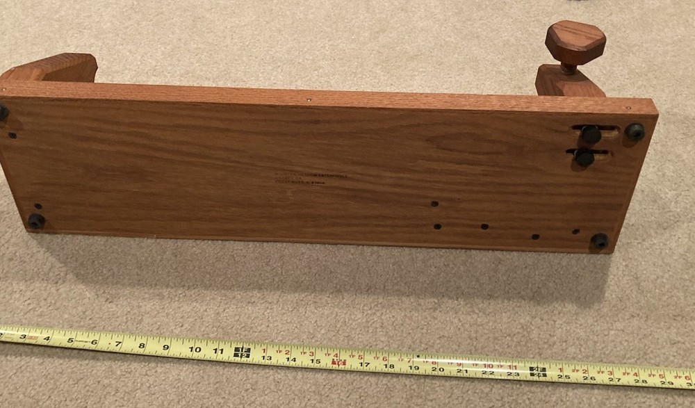 Vintage Solid Oak Gun Rifle Vice