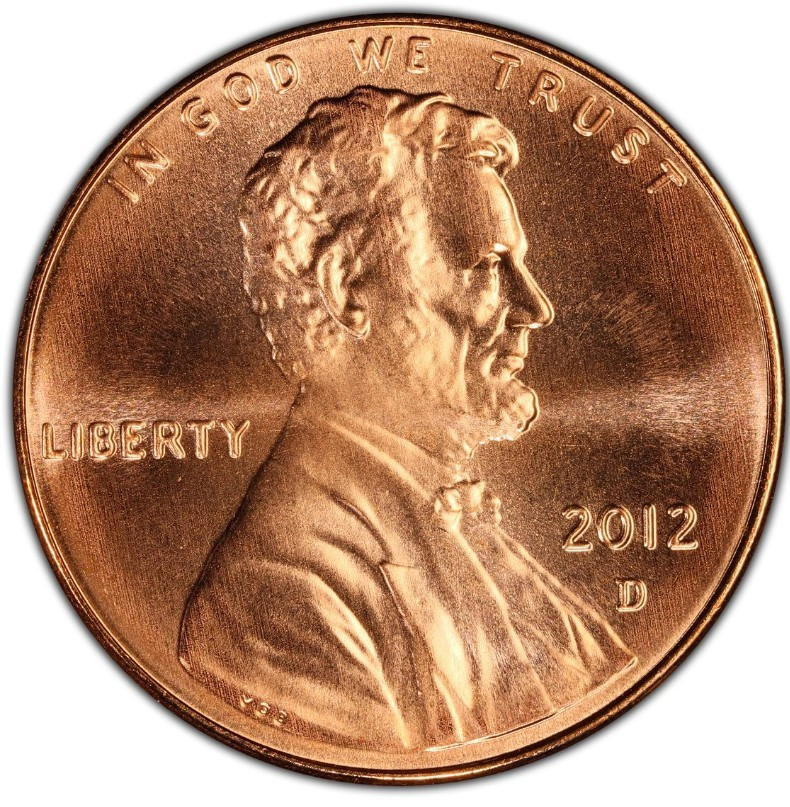 2012-D Mint State Lincoln Shield Cent 1C