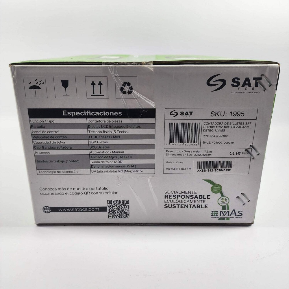 New SAT SAT BC2100 Bill Counter UV-MG