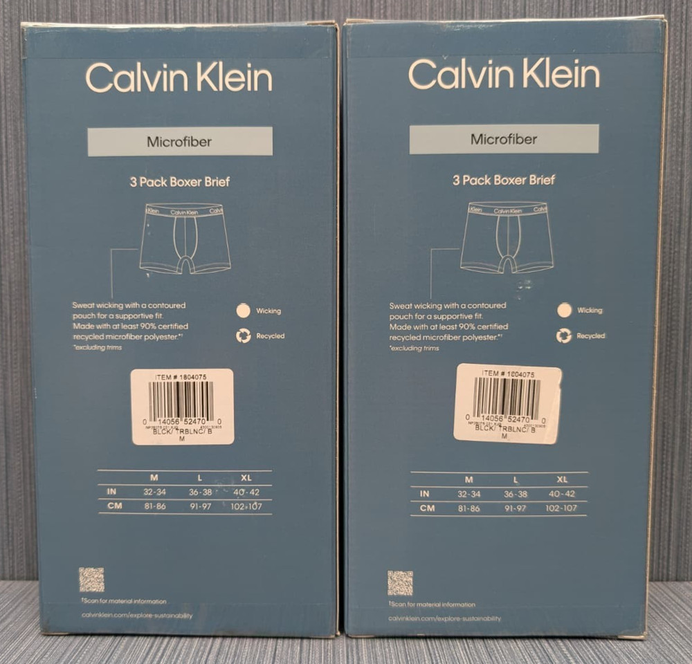 6 Pack x Calvin Klein Microfiber Boxer Brief Medium Size