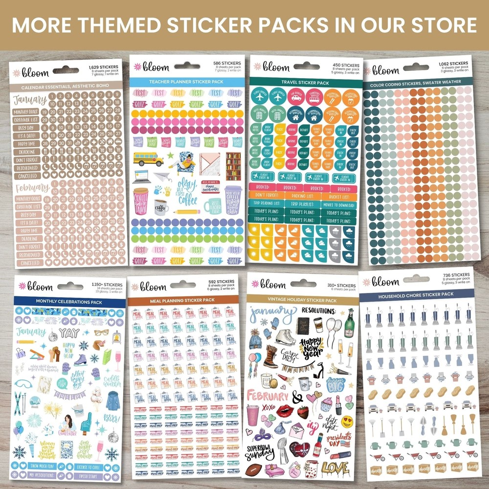 bloom daily planners Planner Sticker Pack, Student