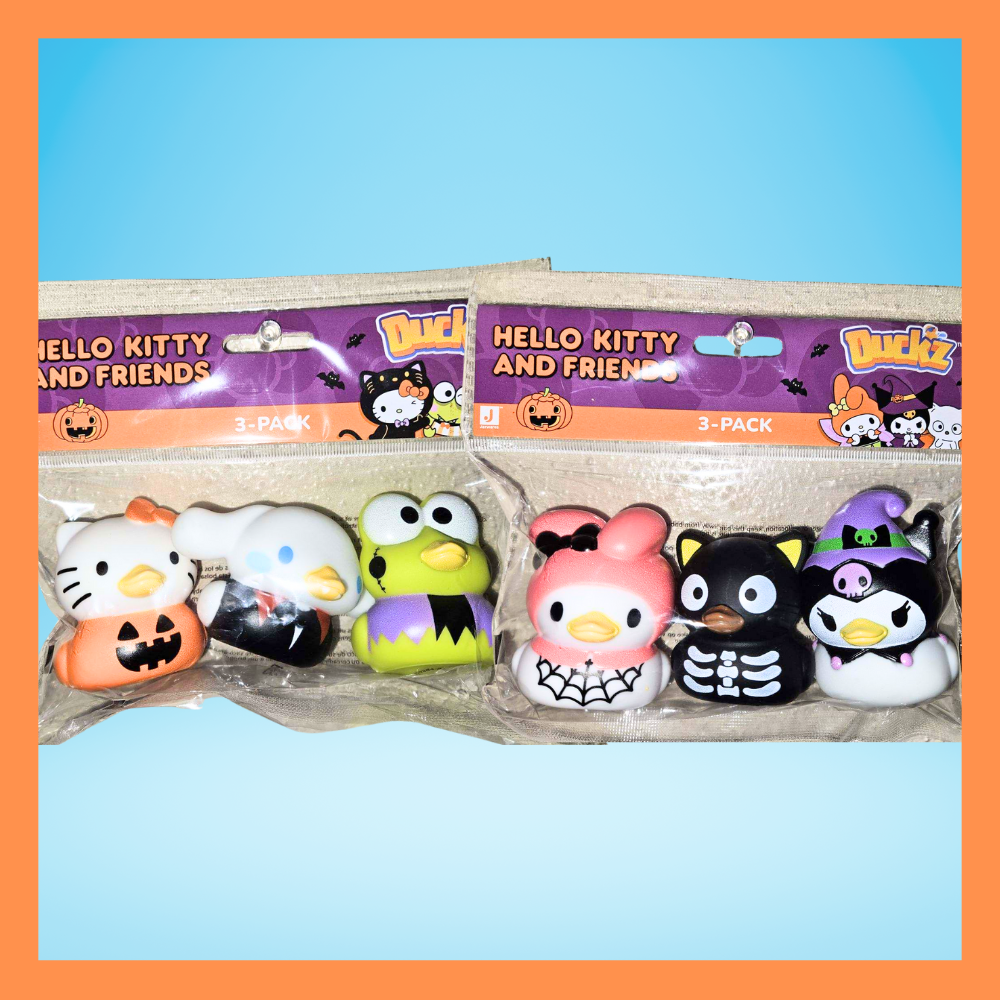 Hello Kitty Character Halloween Rubber Ducks 6 count Fun Toy