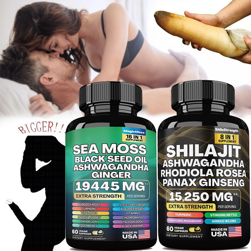 2 Pack Dynamic Vitality Bundle - Sea Moss Multivitamin & Shilajit Power Combo US