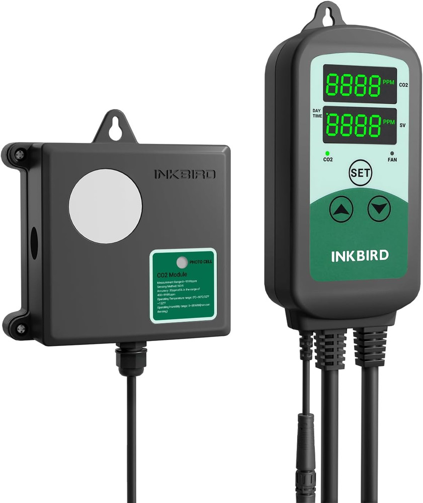 ICC-510 CO2 Controller CO2 Meter Dual Plug Carbon Dioxide Controller Fit with CO