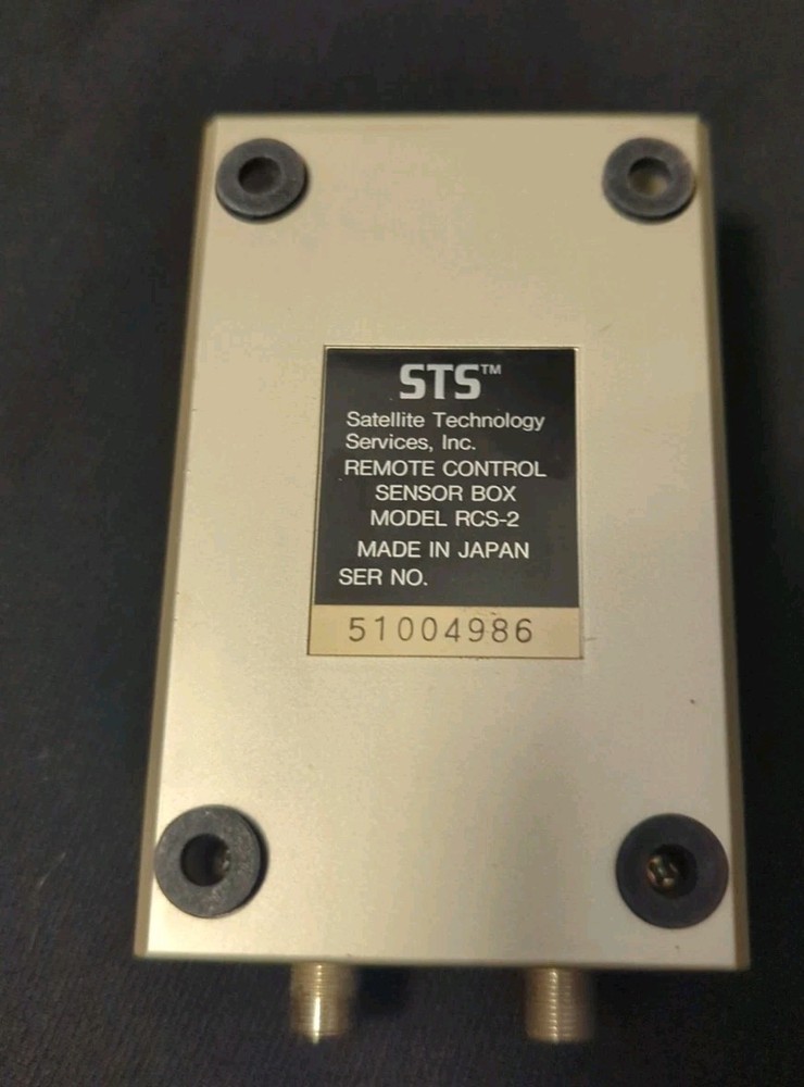 Vintage Satellite Technology Remote Control Sensor Box STS RCS-2 RF Input TV Out