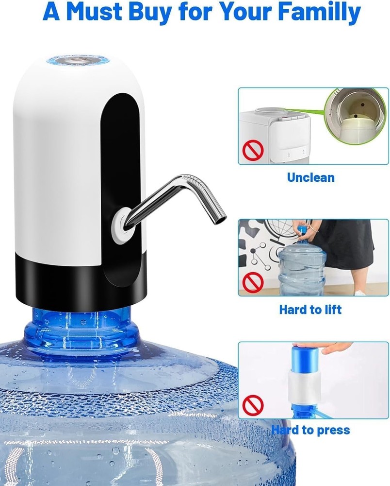 Compact Electric Water Jug Pump with Silicone Lid - 2- Replacement Service