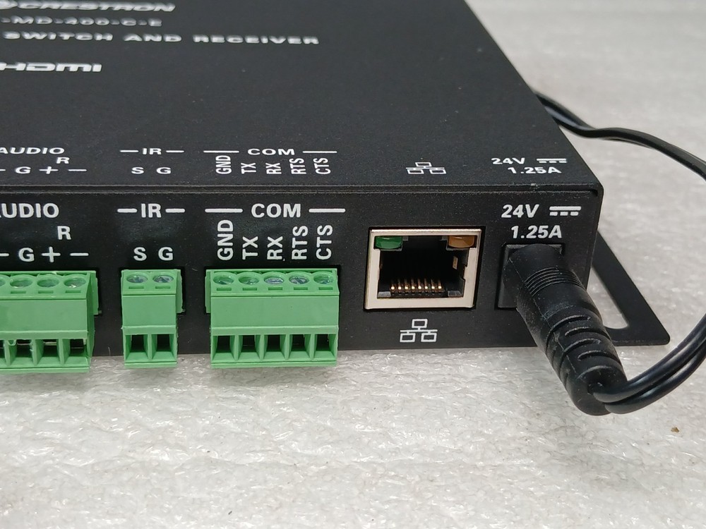 Crestron HD-MD-400-C-E Multiformat HDMI Transmitter & Receiver Set Tested w/ PSU