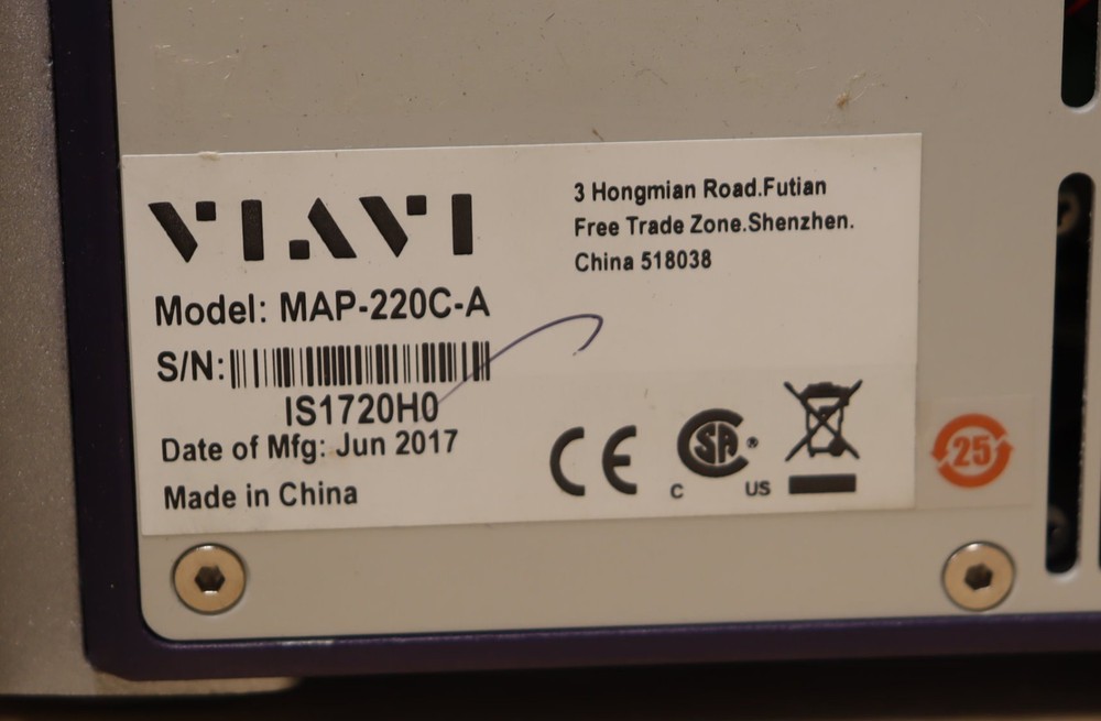 Viavi MAP-220C-A Mainframe w/mPCX-C1 Polarization Control Module Guaranteed GOOD